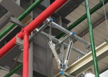 峰峰矿该抗震支架的整体式支吊架结构协调性好